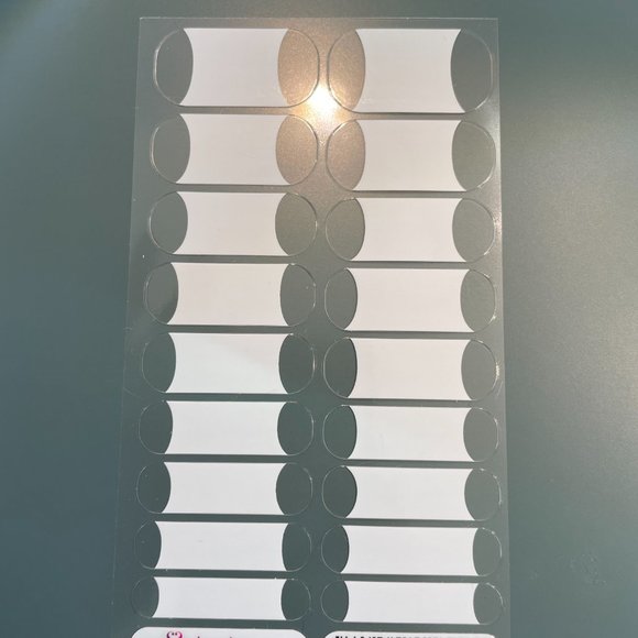 Jamberry Full Sheet White Tip Short - Picture 2 of 3